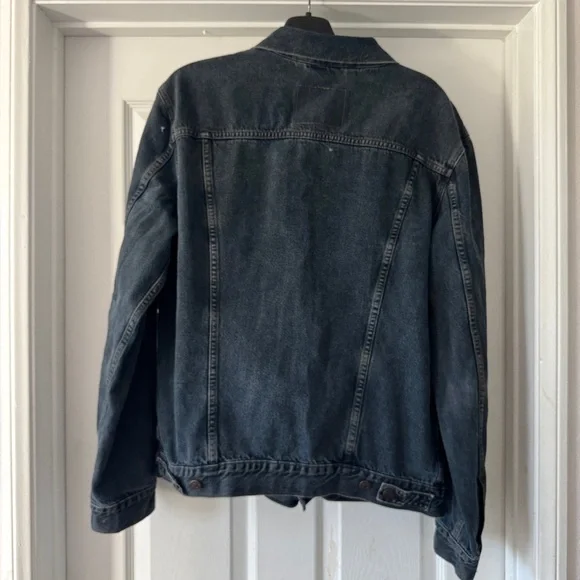 Levi's Men's Navy-Black Denim Trucker Jacket - Picture 2 of 2